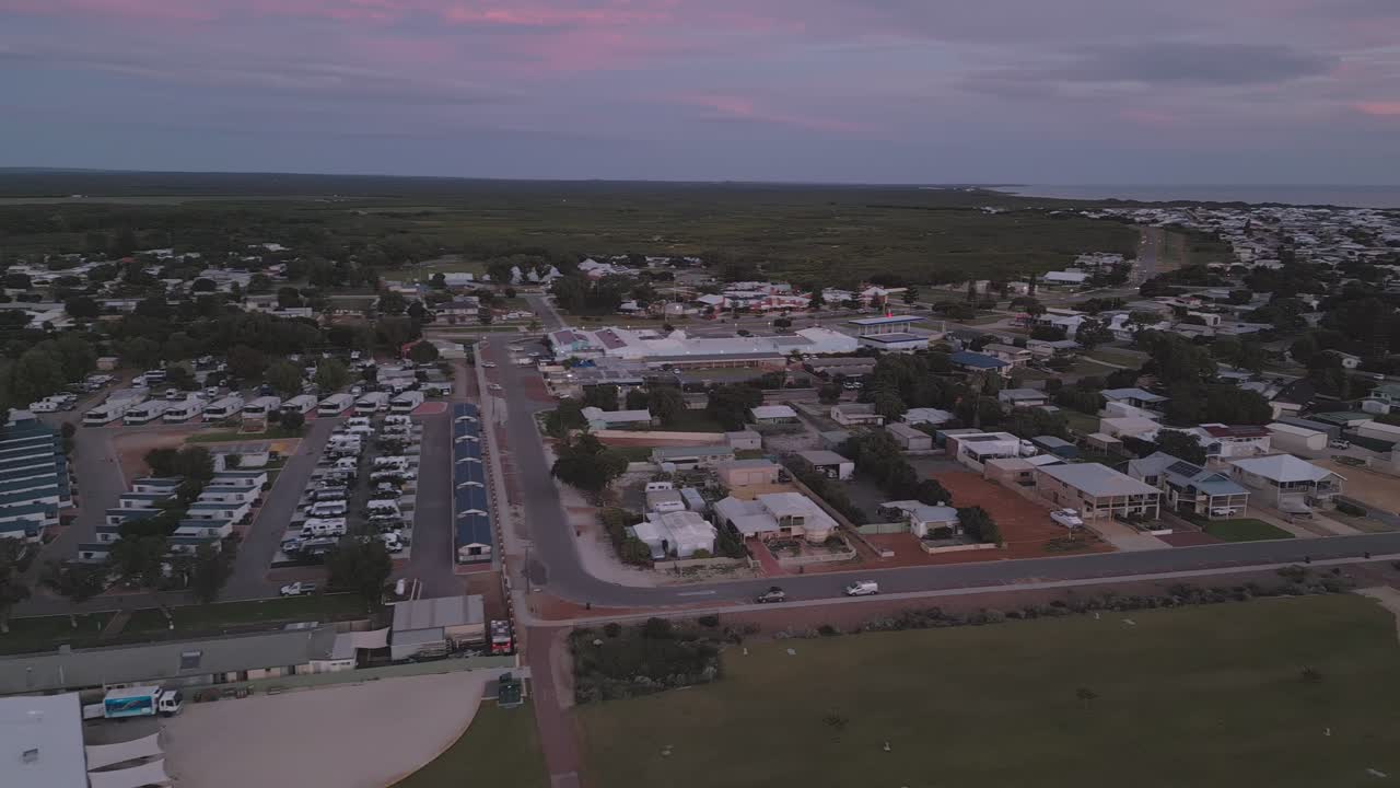 Drone footage of Jurien Bay at Sunset in Winter