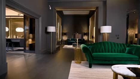 elegant living room interior with modern furniture