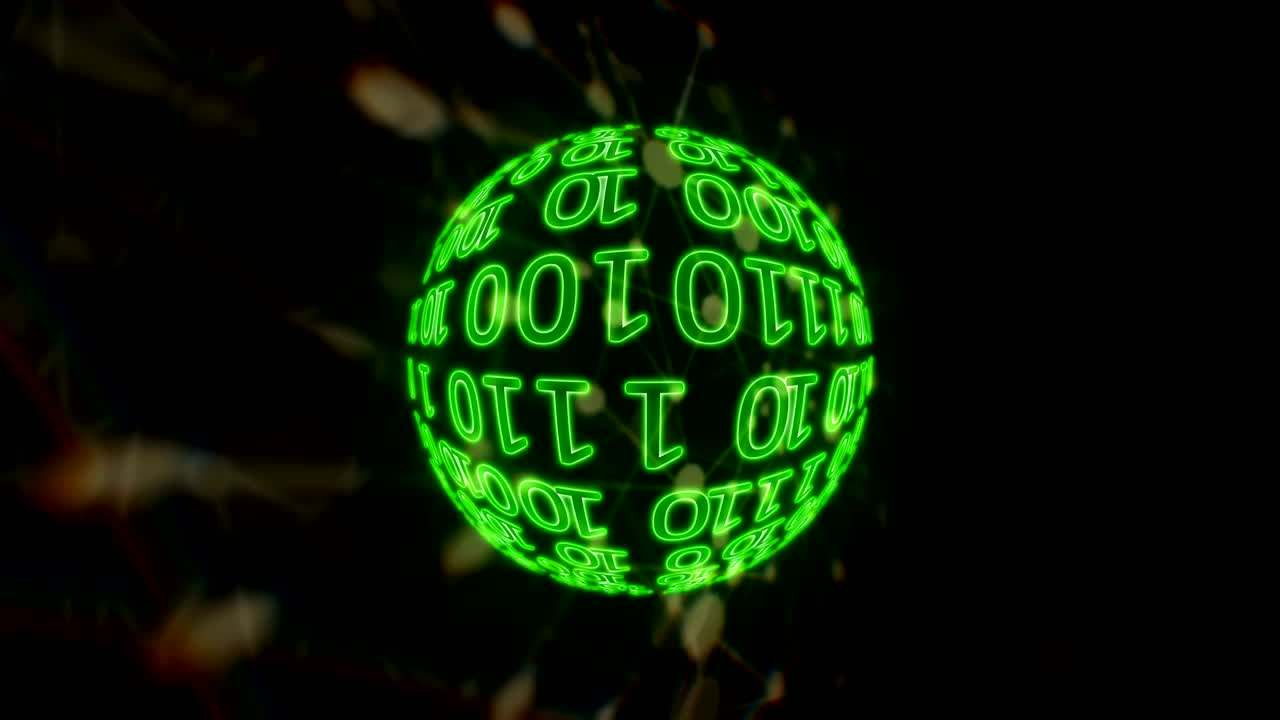 fondo de bucle de escaneo de datos binarios digitales