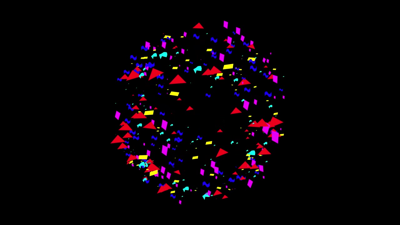 Colorful Confetti Exploding Against a Black Background
