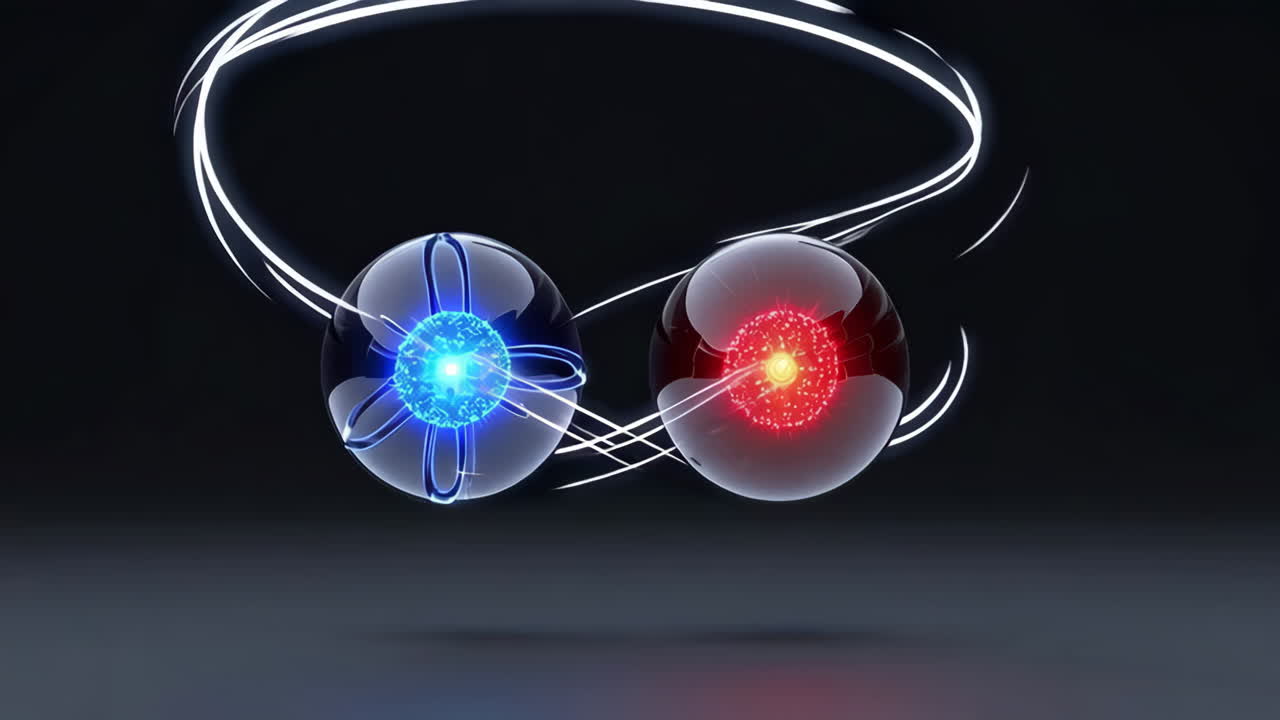 Quantum Entanglement or Energy Interaction Abstract Concept