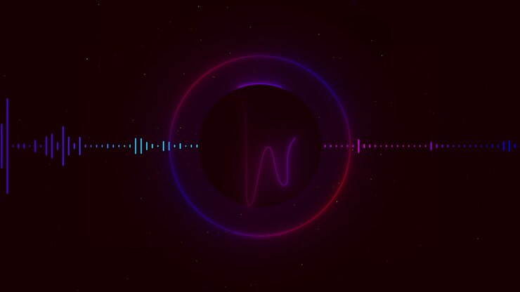 Abstract digital audio waveform audio spectrum motion animation video music voice frequency sound