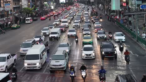 time-lapse of traffic flow in a bustling city