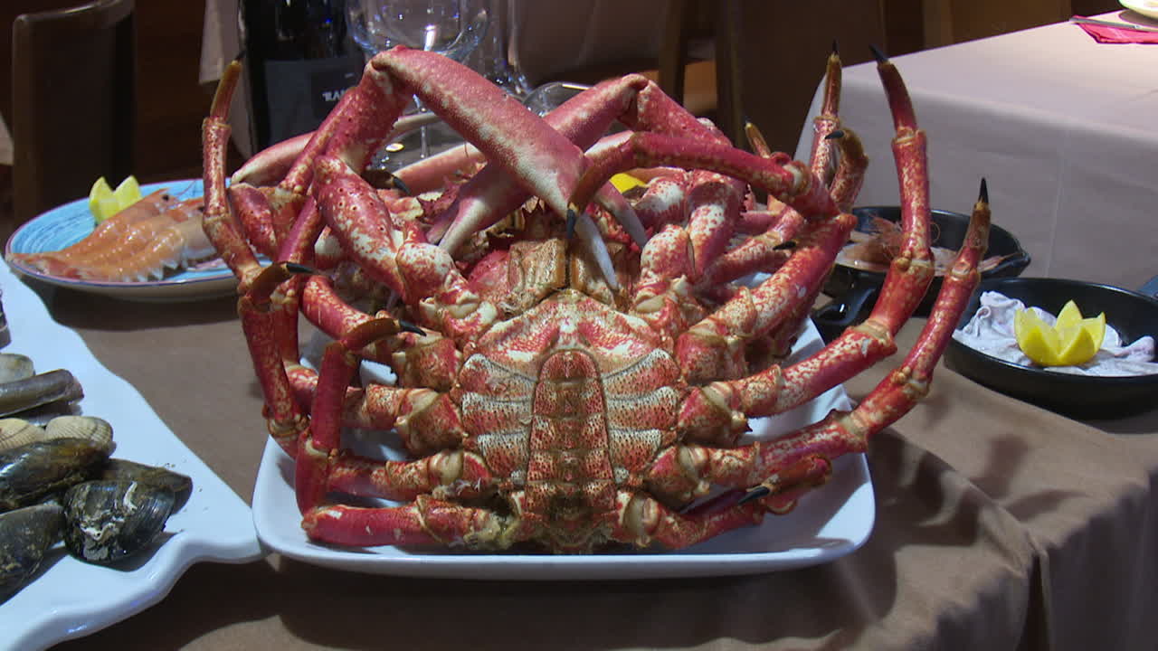 Delicious Cooked Crab Dish at a Restaurant