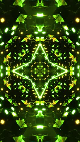 fondo de movimiento de neón verde vj bucle. video en bucle vertical