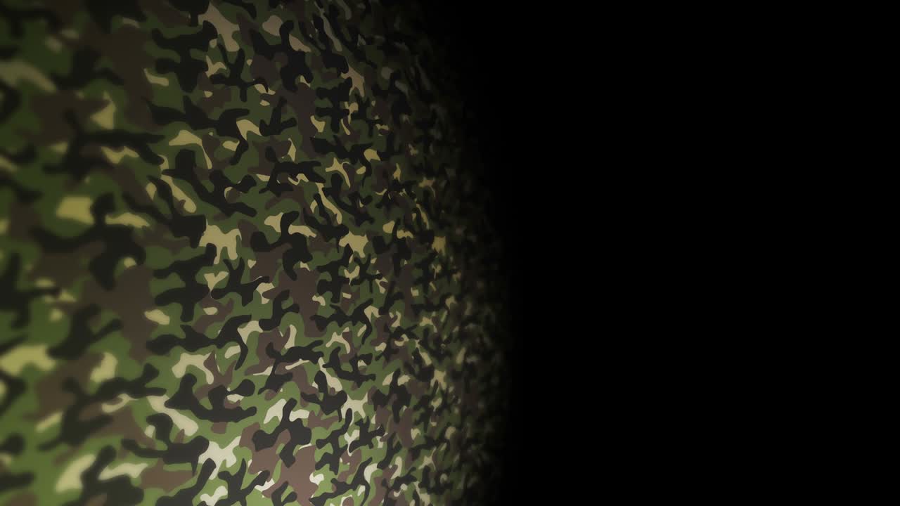 fondo de patrón de camuflaje verde. concepto de uniforme militar. línea abstracta y textura de onda. animación de bucle.