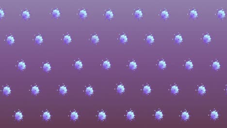 animación de las células del virus en fondo rosa