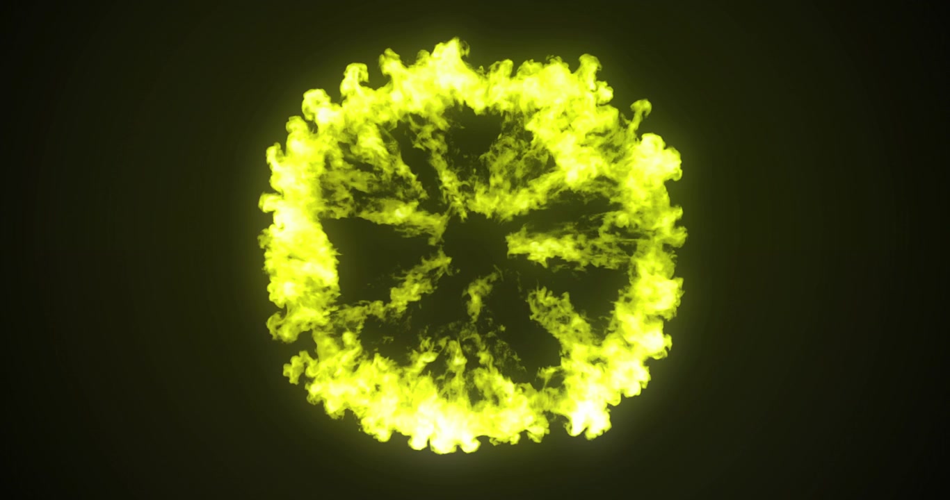 Digitale animatie van exploderende vuuruitbarsting 4k