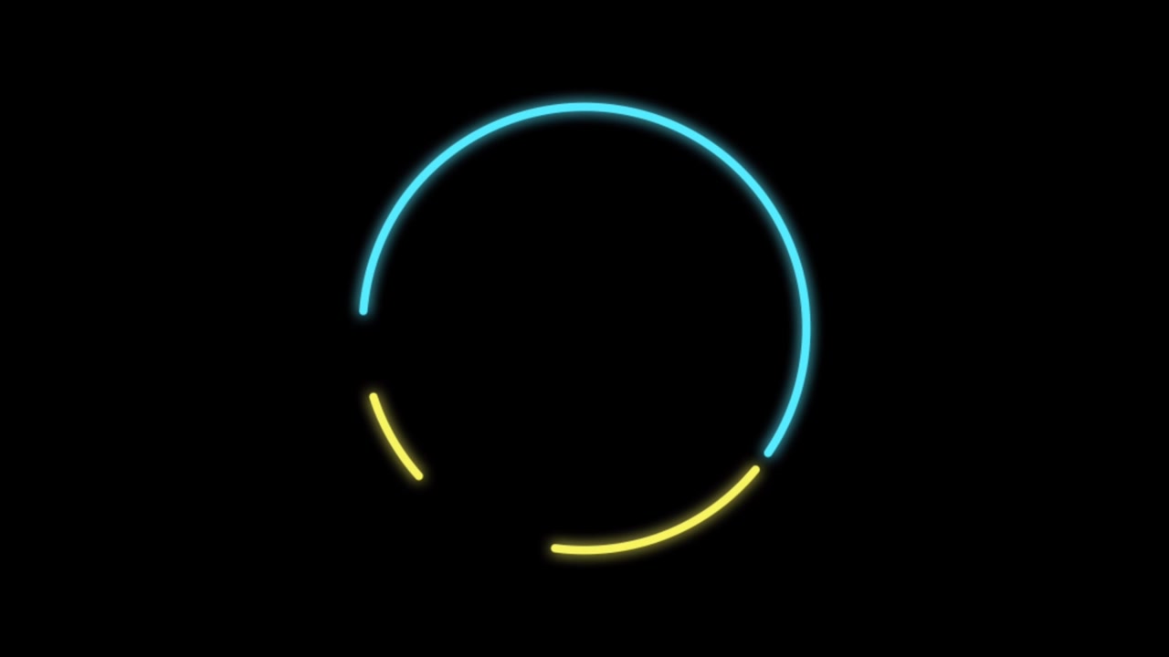 Animation colorful geometric shape isolate on black background.