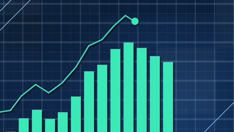 animated graphs showing progressive data increase