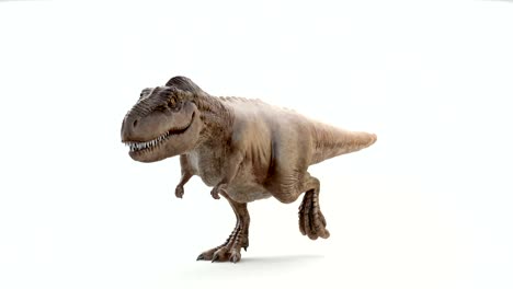 tyrannosaurus rex en movimiento de ataque