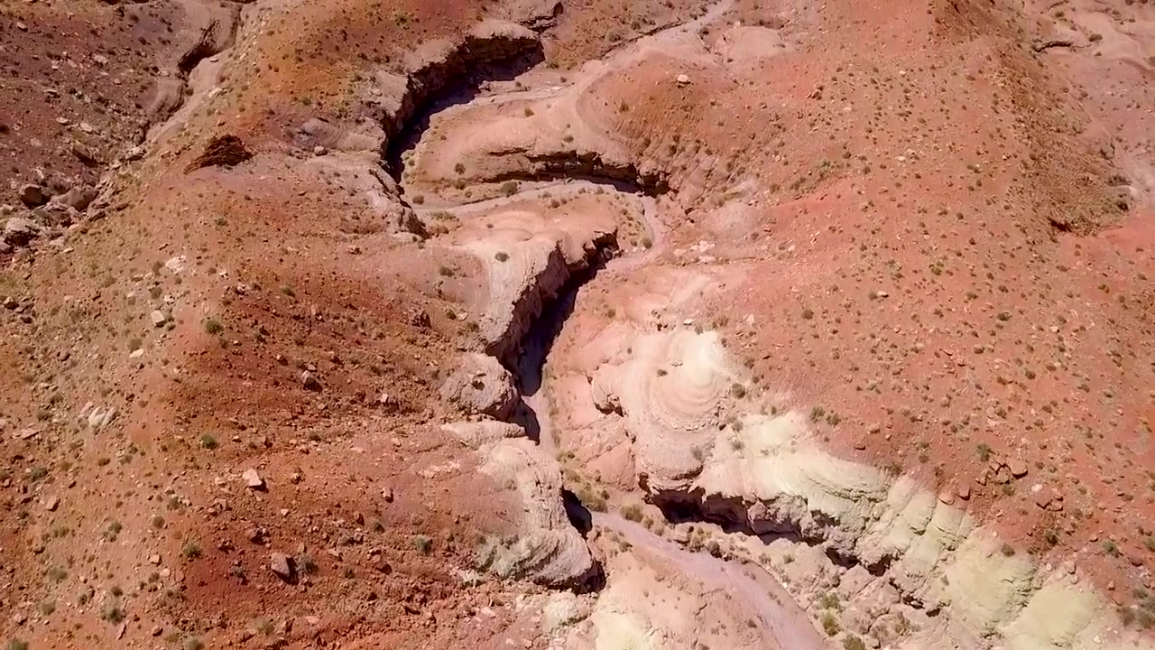 Vista aerea del paesaggio desertico marziano