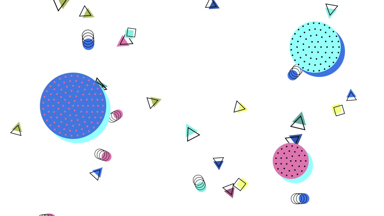 patrón moderno con formas geométricas en estilo memphis