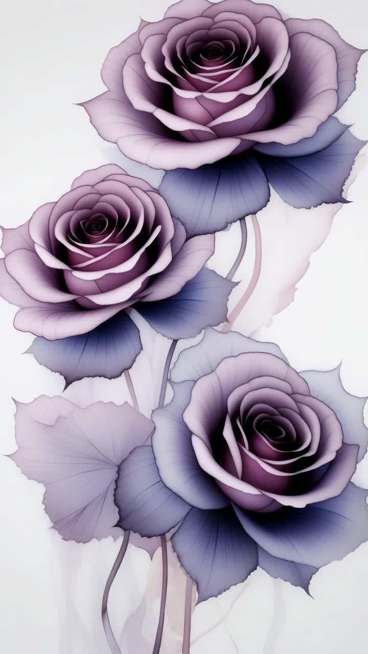 Elegant close-up of translucent purple flowers with a soft, ethereal style