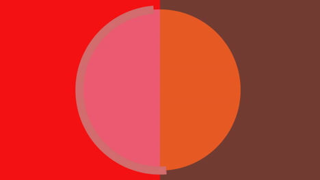animation of pink and orange circle moving on red and brown background