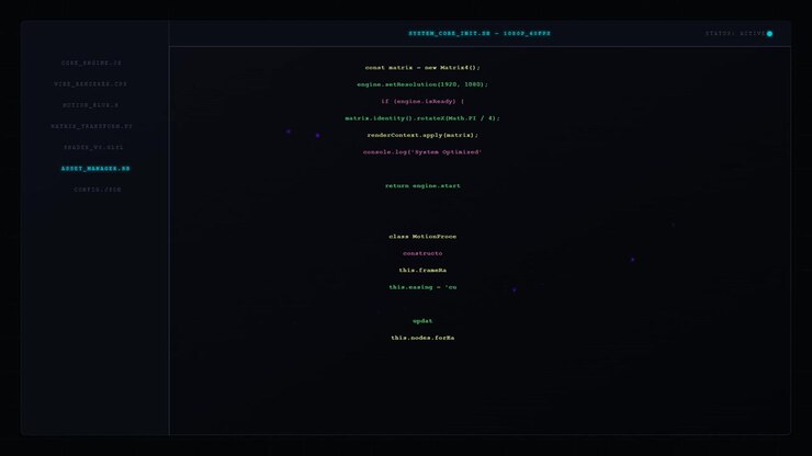 Computer Code Typing on Dark Digital Interface