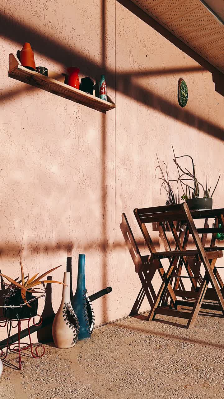 decoración de patio empapado de sol