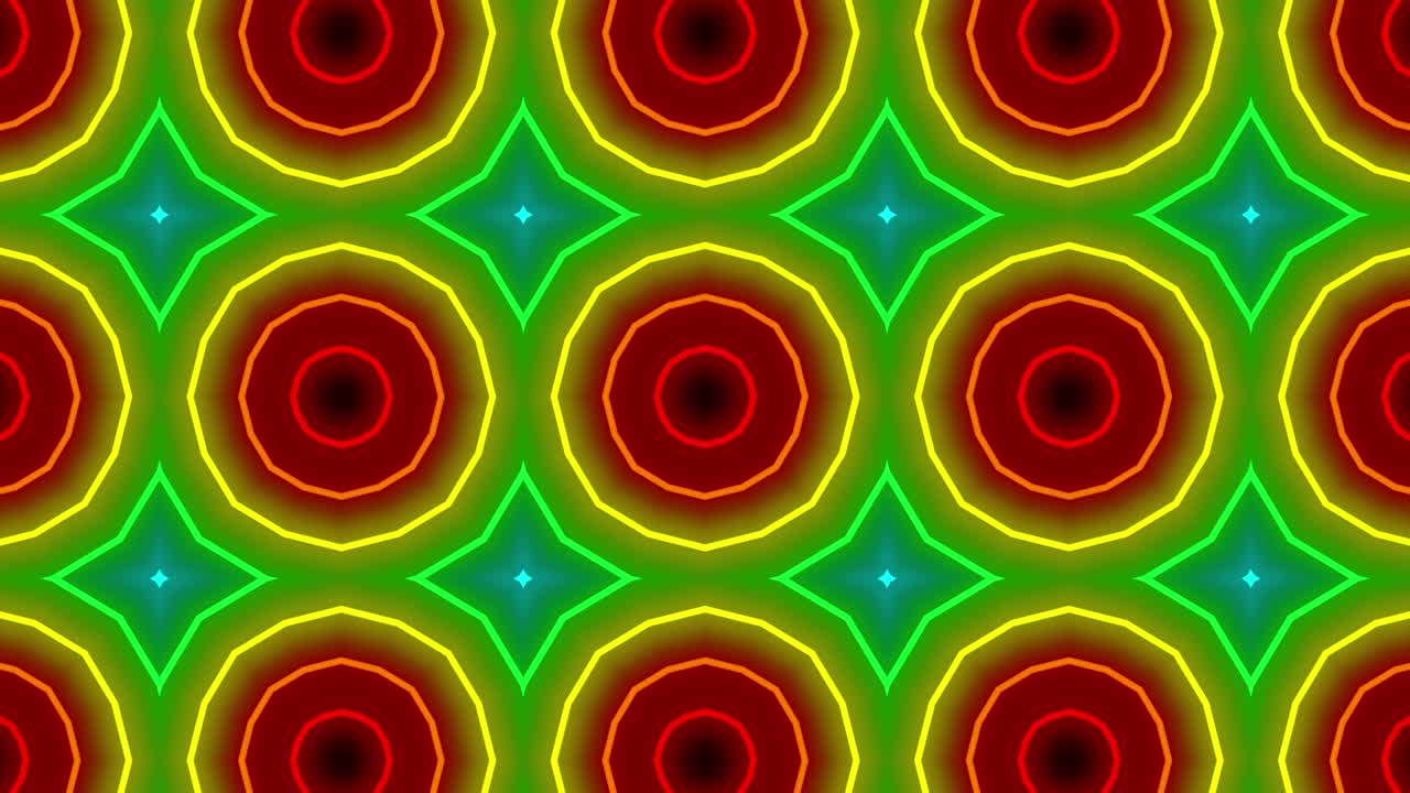 Neon geometric pattern illumination animation motion graphics