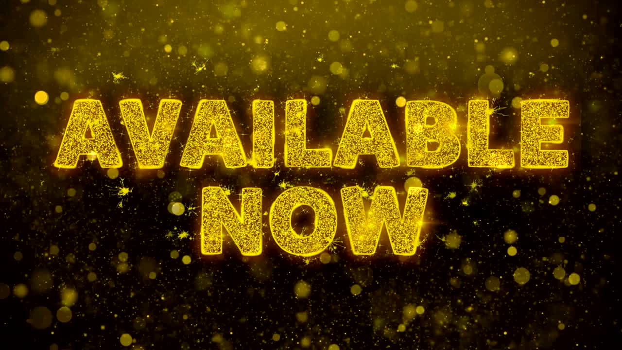 이제 골든 글리터 반이는 입자 애니메이션에 대한 텍스트가 사용할 수 있습니다.