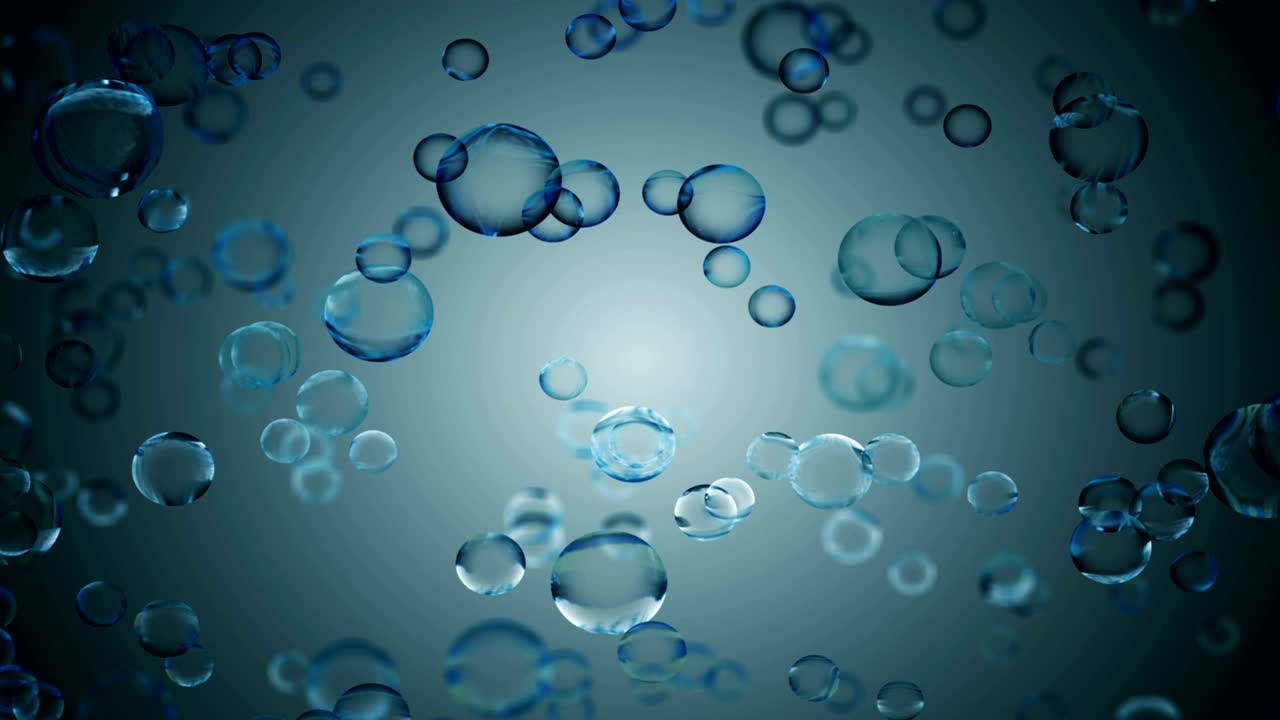 Bolle su un vetro blu 4K