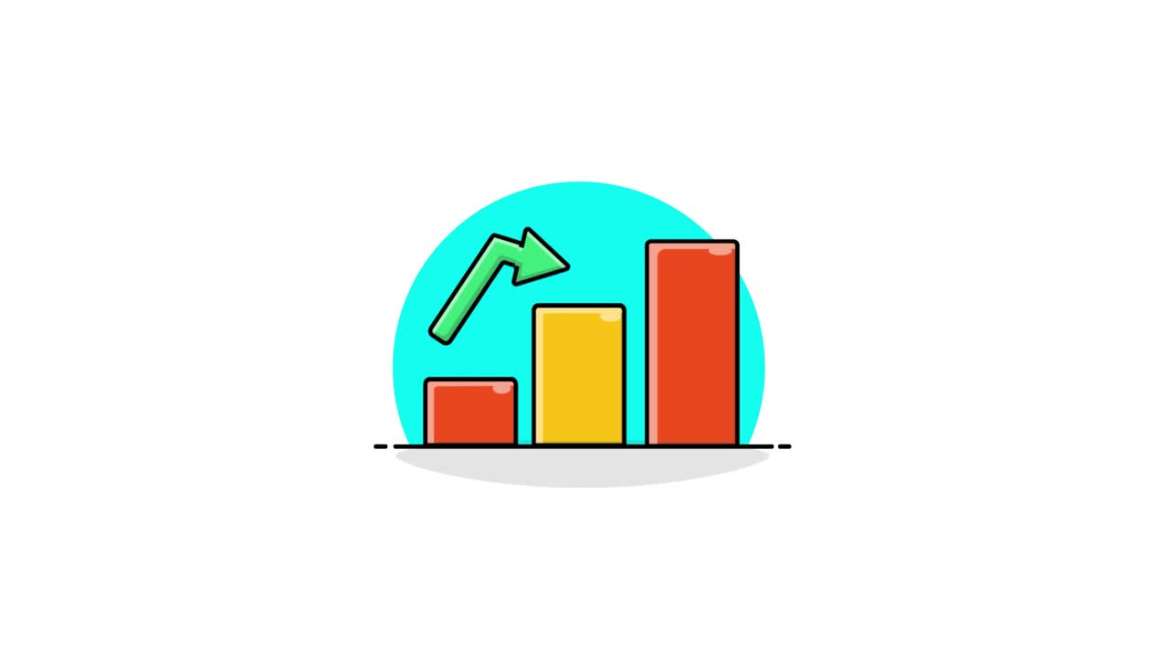 Animated Bar Chart Showing Growth and Decline