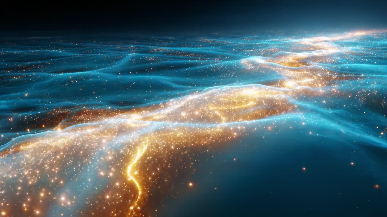 A Stunning Cosmic Flow: Captivating Visuals of a Dazzling Galaxy with Luminous Stars and Ethereal Colors Dancing Through the Expansive Universe in Mesmerizing Trails of Light