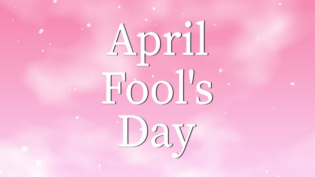 4월의 어리석은 영어 메시지 텍스트 애니메이션 모션 그래픽