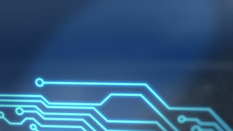 animación de formas sobre un fondo azul
