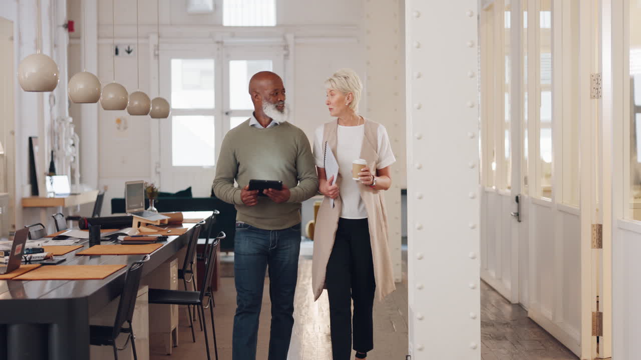 Elderly, creative business people