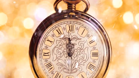 Retro-style-clock-Christmas-or-New-Year-abstract-background