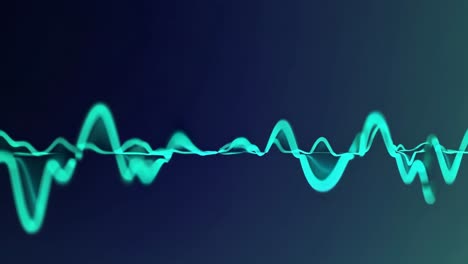 abstract video concept with a dynamic waveform on a gradient background