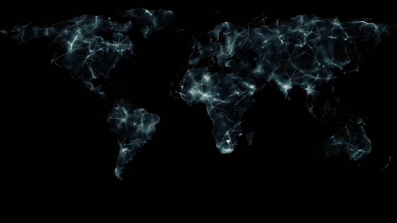 mapa del mundo abstracto con conexiones de red