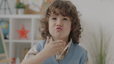 a portrait of a thoughtful child