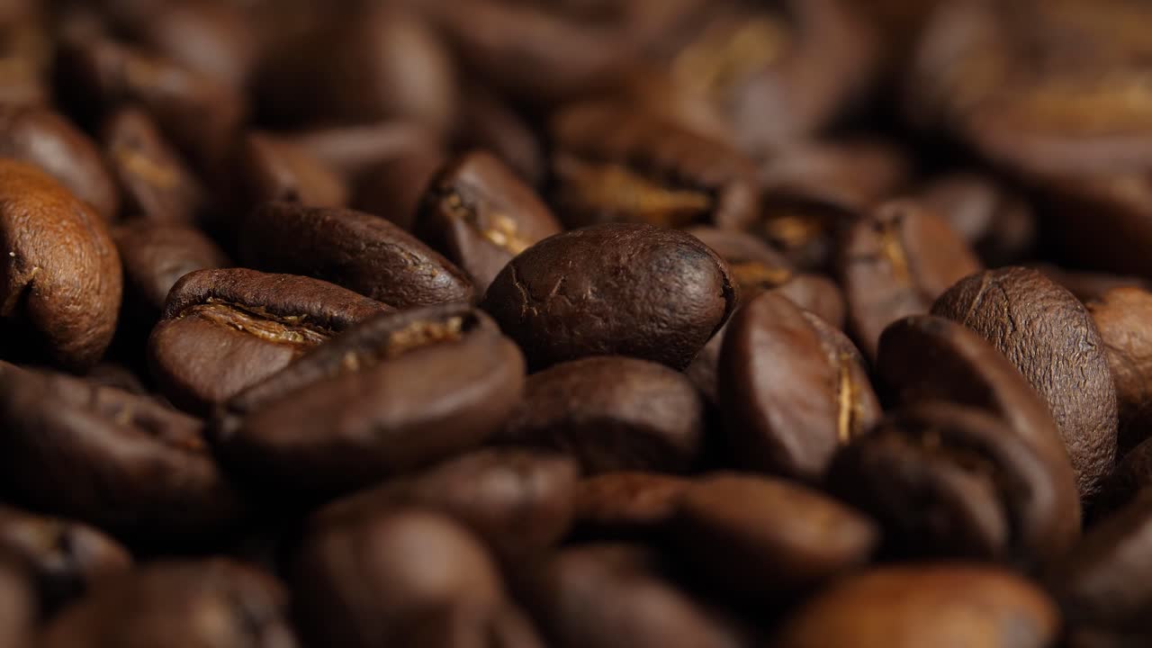 Seeds Of Coffee Rotating, Video In 4K, 50Fps