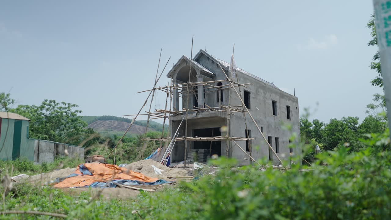 Unfinished House Under Construction