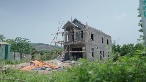 unfinished house under construction