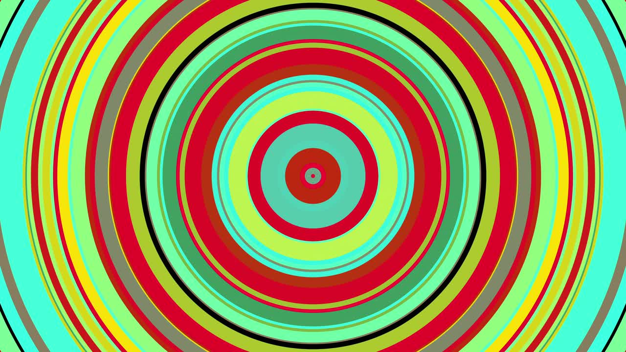 Cerchio colorato con movimento rotatorio ipnotico, generato al computer. Rendering 3D di sfondo a vortice astratto