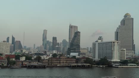 bangkok city skyline view from river