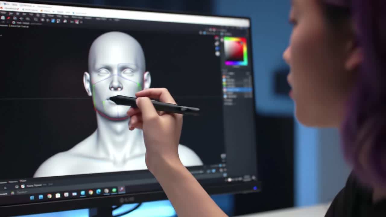 Digital Artistry in 3D: A Programmer's Journey from Creation to Realism in Character Modeling with a Focus on Facial Features and Refinement Techniques