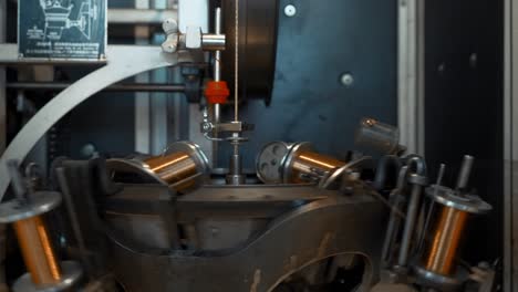 wire winding machine in action