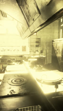 dirty and abandoned commercial kitchen