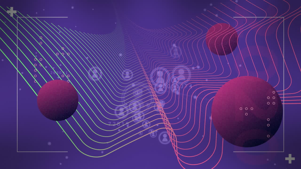 Animation of shapes over network of connections