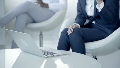 businesswoman using laptop computer