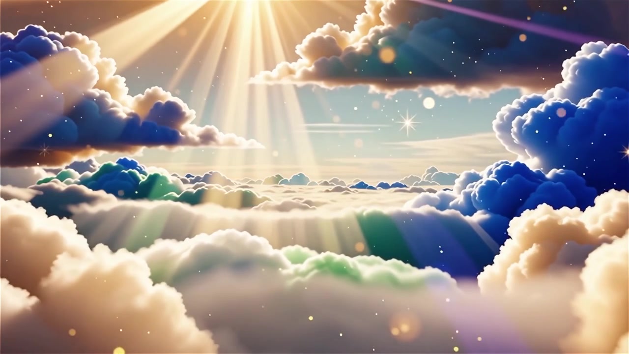 Christian Heavenly Light Worship Background