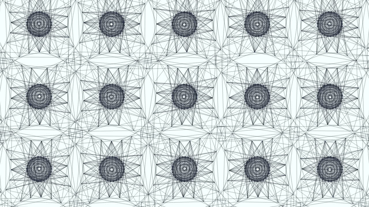 교차하는 선과 원의 눈에 띄는 기하학적 패턴