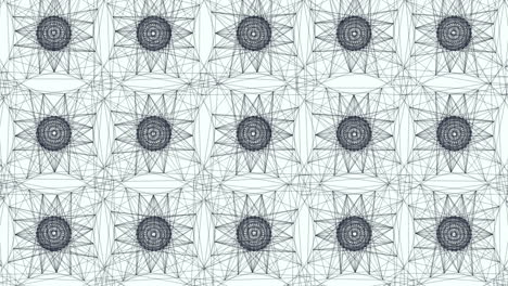 striking geometric pattern of intersecting lines and circles