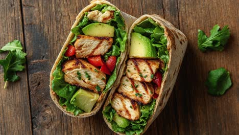 gegrilde kip avocado wrap