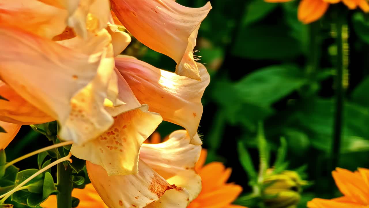 Bright orange flowers captured in close-up, showcasing vivid color and natural beauty