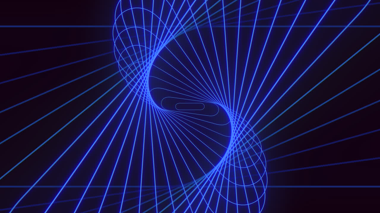 traza de pulso líneas azules de neón en hélice en gradiente negro