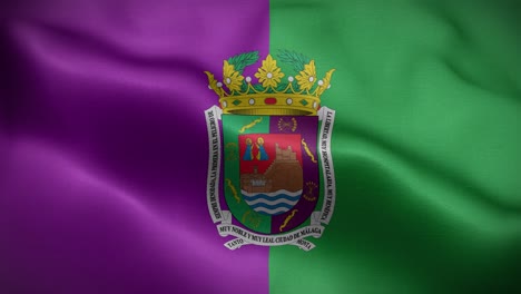 malaga spain flag loop background 4k